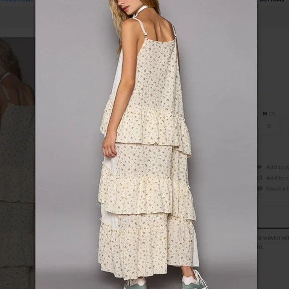 POL 🩵 #35 POL Maxi Dress Women's Floral Maxi Dress Summer Cami Dress SR26 - Picture 5 of 6